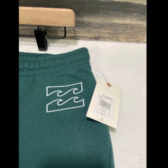 Nwt $49 Billabong Surf Legacy Classic Sweatpants Joggers Pants Lounge Green M - Picture 5 of 10